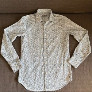 Canali Men's White Patterned Shirt